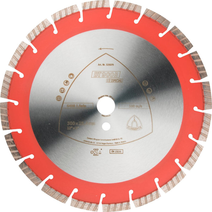 Klingspor 400mm DT 900 B Special Large diamond cutting blades for Cured concrete - 347490