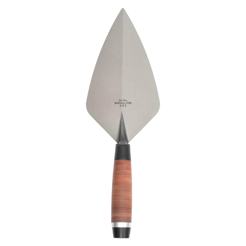 Marshalltown 305x146mm Wide London Brick Trowel - Leather Handle - 34L12 - 10354
