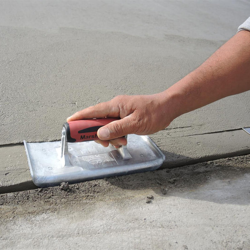 Marshalltown 9" x 4" Zinc Edger Durasoft Handle 1/4R, 5/8L - 4002D - 14002