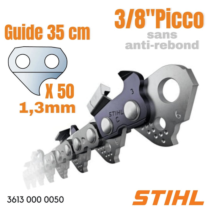 STIHL 3613 000 0050 3/8P .050 35CM/14" Picco Micro Semi Chisel