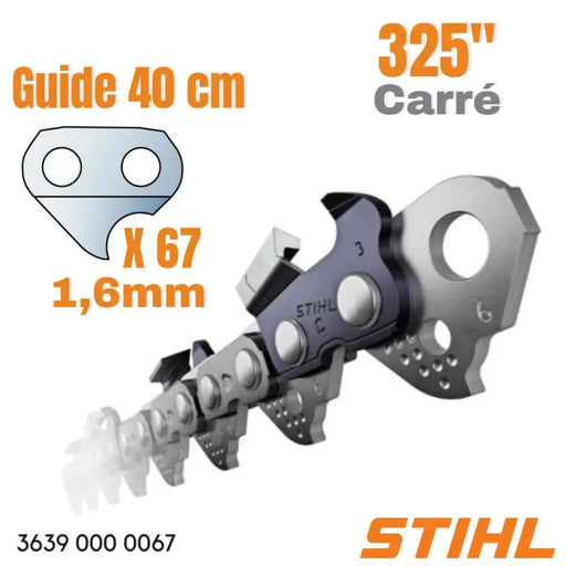STIHL 3639 000 0067 16" Loop .325 .063 Rapid Super Full Chisel 3639 000 0067