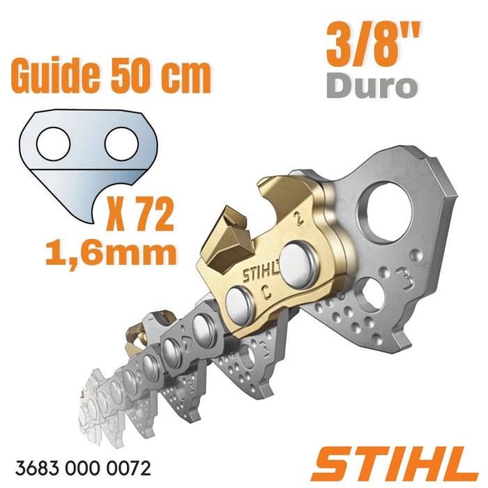 STIHL 3683 000 0072 50CM/20" Loop 3/8 .063 Rapid Duro Carbide (3) Low Kickback