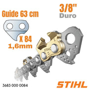 STIHL 3683 000 0084 63CM/25" Loop 3/8 .063 Rapid Duro Carbide (3) Low Kickback