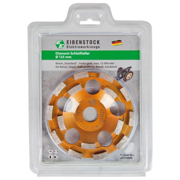 Eibenstock Diamond Grinding Wheel Ø 125 Mm - Standard- for Concrete (Gold)