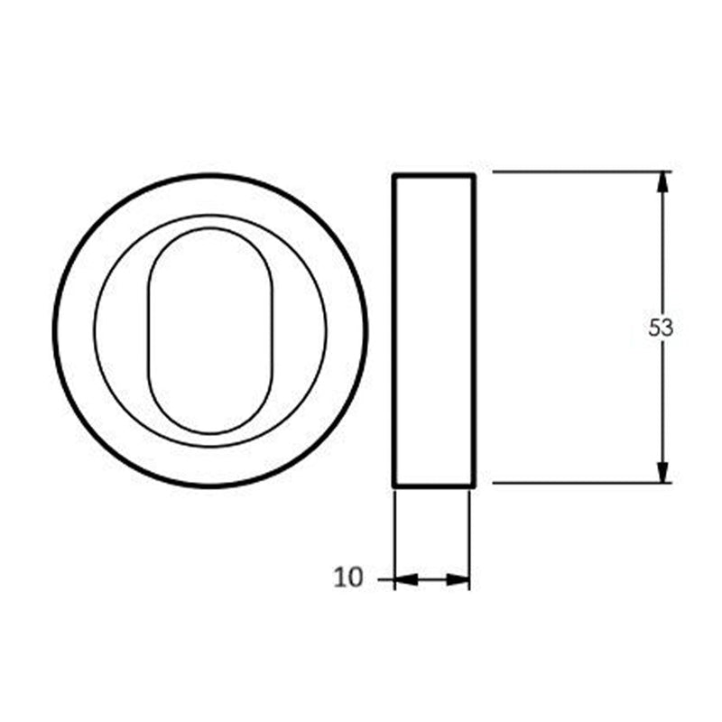 Dormakaba Furniture Accessory Coastal Round Rose Oval Escutcheon SSS - 4306 SSS