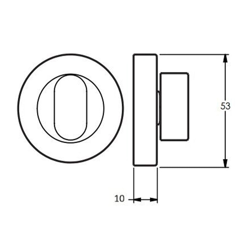 Dormakaba Coastal Urban Turn Snib Round - Satin Stainless Steel 4307SSS