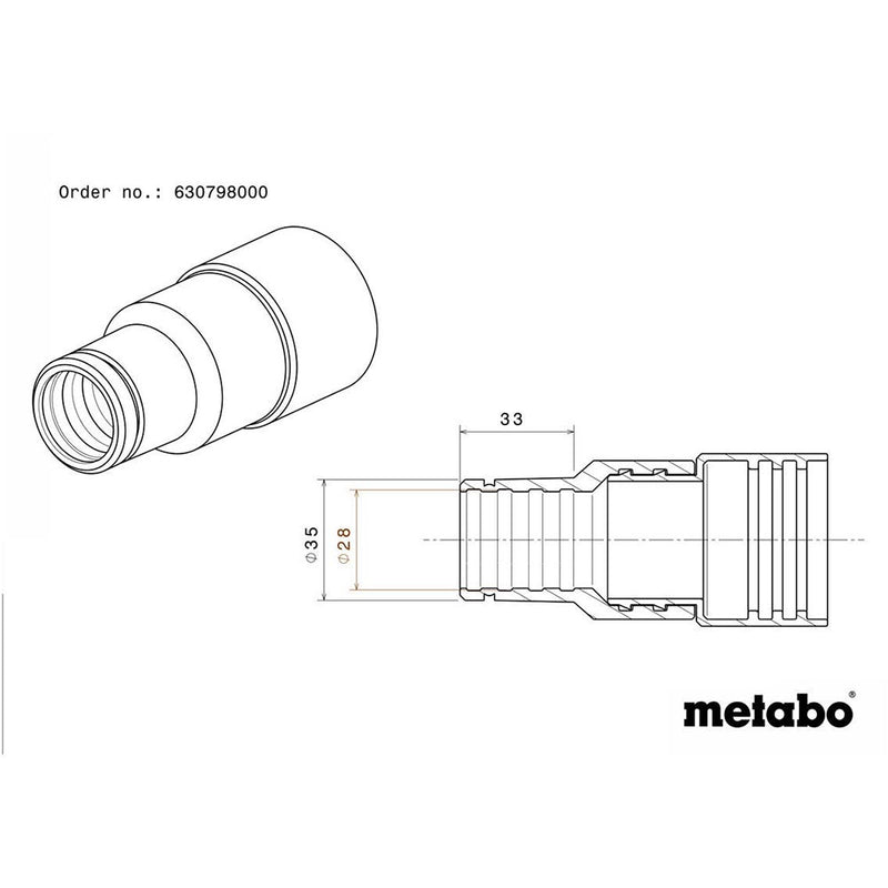 Metabo Coupling Bush Standard  Ø 28/35 mm 630798000