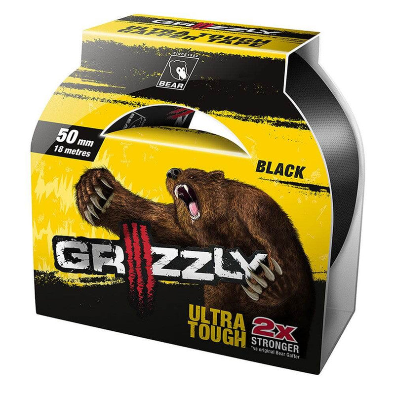Norton Clipper BEAR Grizzly 50mm x 18m Black Ultra Tough Cloth Gaffer Tape - 63642548203