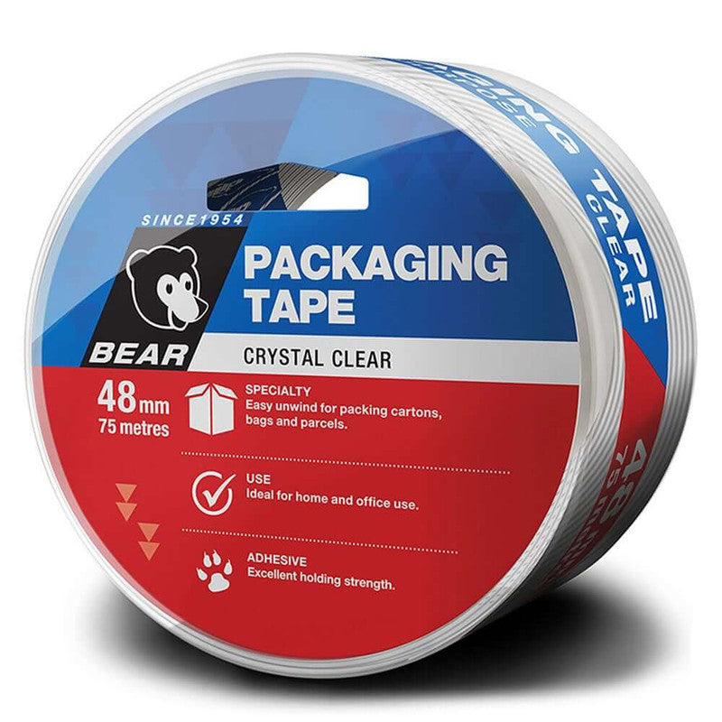 Norton Clipper BEAR 48mm x 75m Clear Packaging Tape - 66623336599