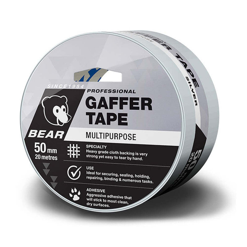 Norton Clipper BEAR 50mm x 20m Silver All Purpose Gaffer Tape - 66623336625