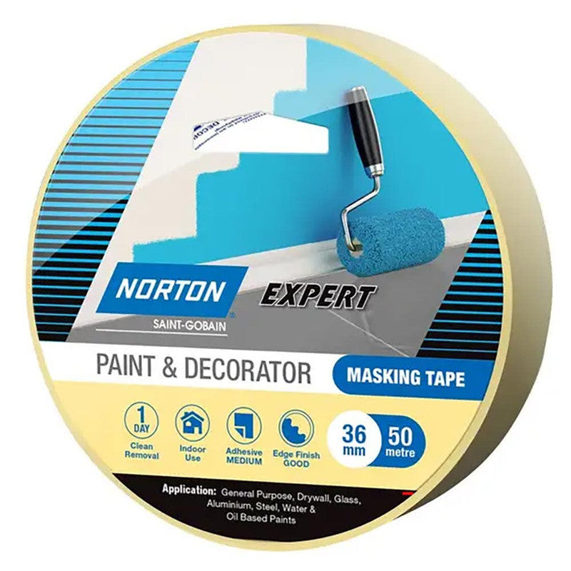 Norton Clipper 36mm X 50m Expert 14 Day Masking Tape - Betontool