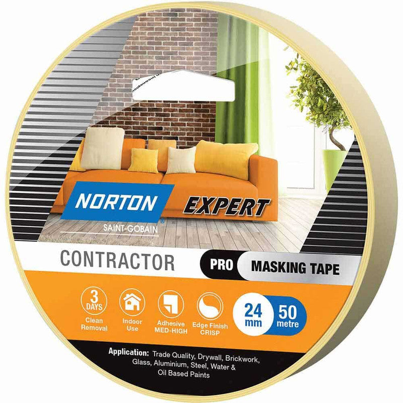 Norton Clipper 24mm X 50m Expert 3 Day Masking Tape - Betontool