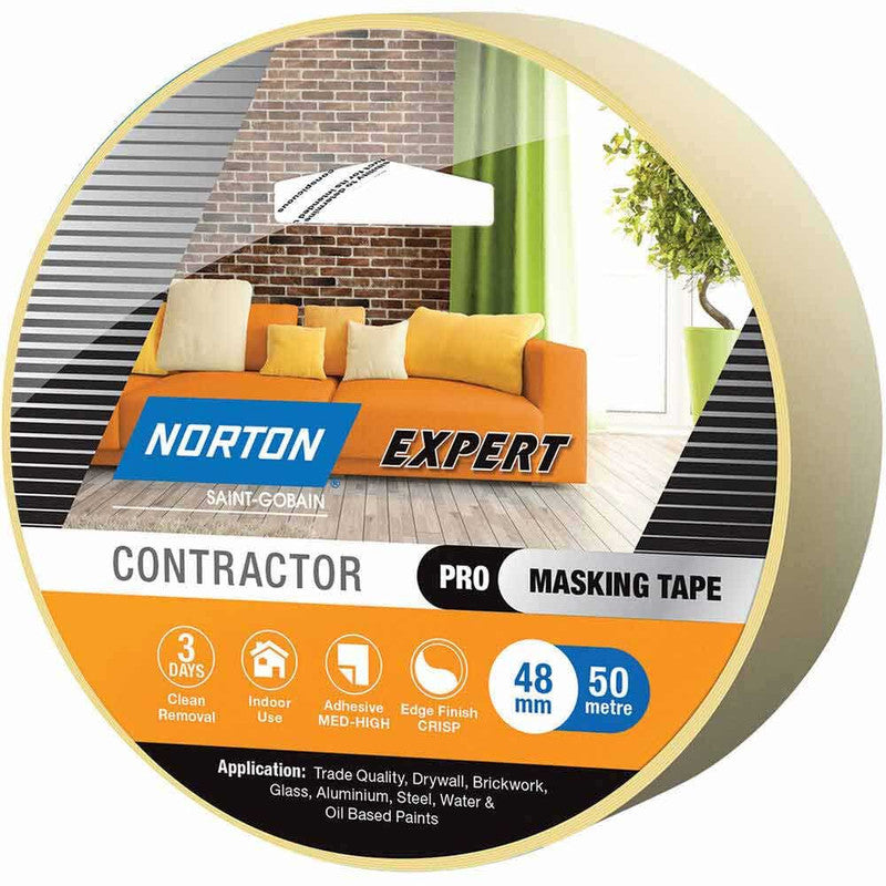 Norton Clipper 48mm X 50m Expert 3 Day Masking Tape - Betontool