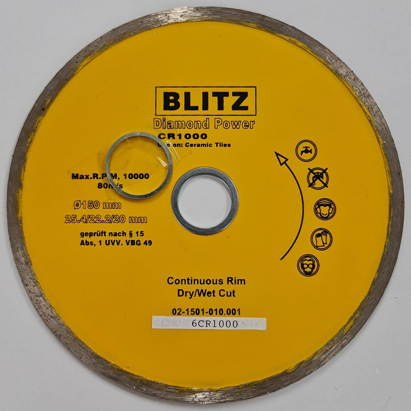 Unitec 150mm Blitz Ceramic Tile Blade U-6CR1000 - Betontools Australia
