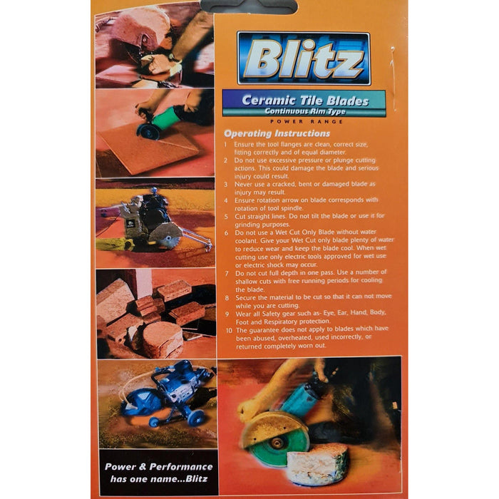 Unitec 150mm Blitz Ceramic Tile Blade U-6CR1000
