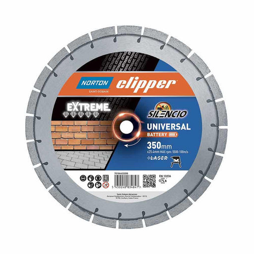 Norton Clipper MS H15 350 x 25.4 N/C CC Extreme Uni Battery - Betontool