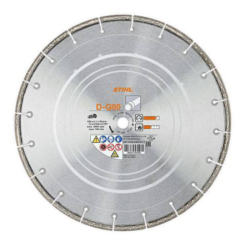STIHL 0835 070 7000 Universal Diamond Cutting Disc DG 80 350MM