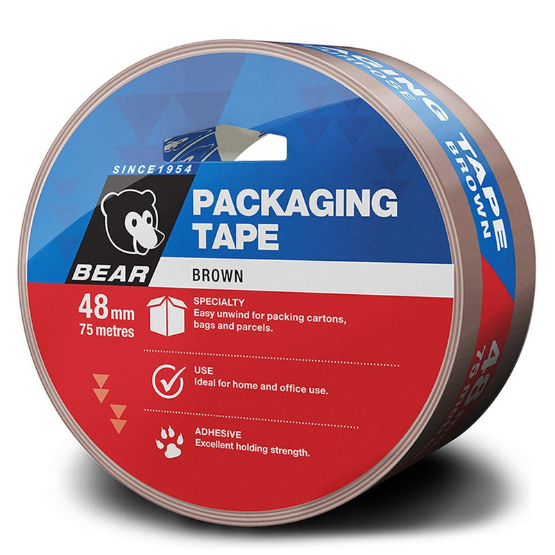 Norton Clipper BEAR 48mm x 75m Brown Packaging Tape - 66623336598
