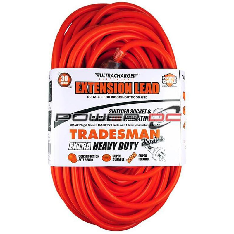 Ultracharge Tradesman 30m Heavy Duty EXT Lead - UR240/30T - Betontools Australia