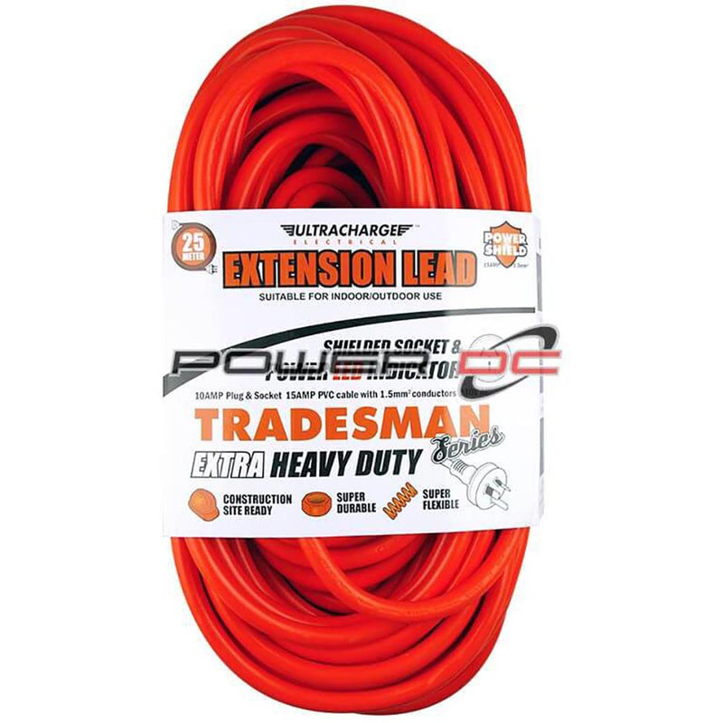 Ultracharge Tradesman 25m Heavy Duty EXT Lead - UR240/25T - Betontools Australia