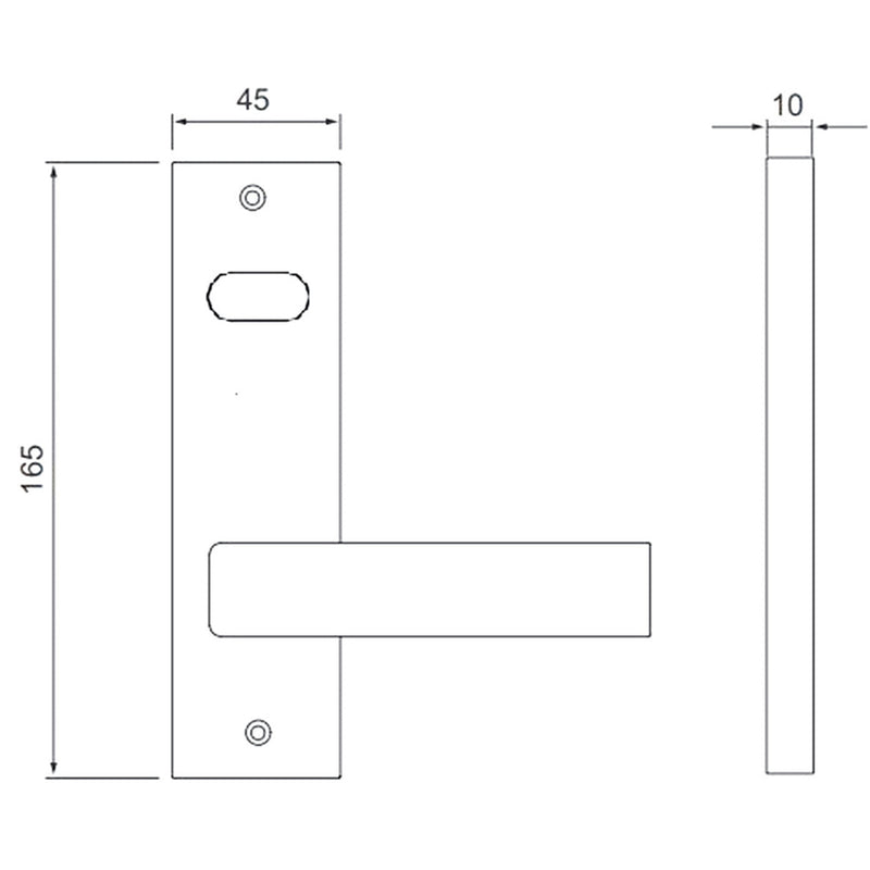 Dormakaba Internal Square End Plain Plate VFIX 6606/70SSS