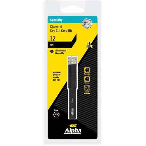 Alpha 12mm Wax Filled Diamond Core Bit 9DCD120