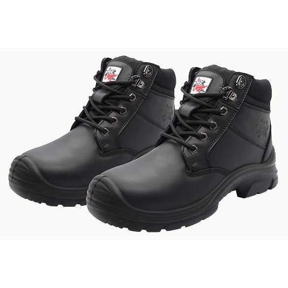 Maxisafe Cougar 6 Black Leather Lace Up Collar Boot Steel Toe - BATHURST