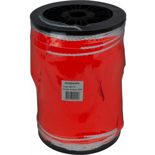 Maxisafe Bunting Flag Line On Reel Orange 100m BBF779