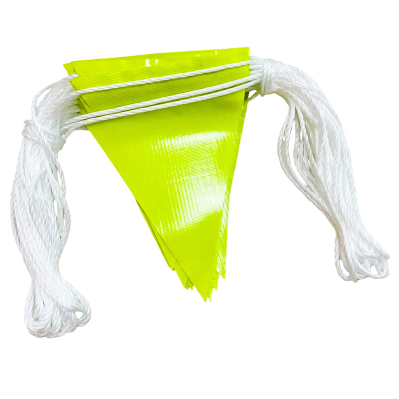 Maxisafe Hi-Vis Yellow Bunting Flag Line - 30m - BBF793