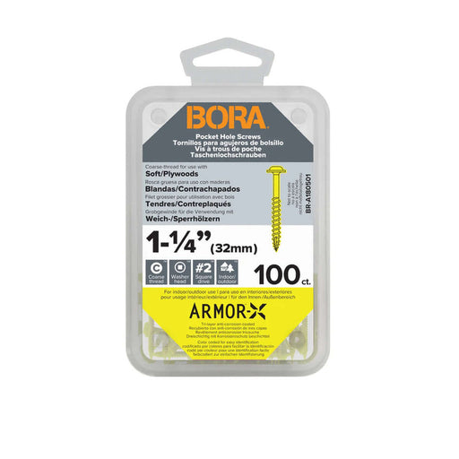 BORA Screws Coarse, 1½" (38mm) - 100-pcs