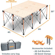 BORA Centipede 1.2m x 1.8m x 0.75m Unit, 4 X-Cups, 4 Clamps, C/S Bag - BR-CK12S