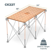 BORA Centipede Table Top - Pair - 20mm Dog Holes - BR-CK22TM