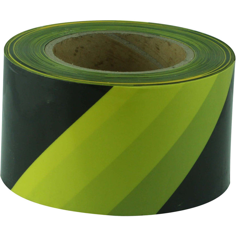 Maxisafe Black and Yellow Barricade Tape BRY712