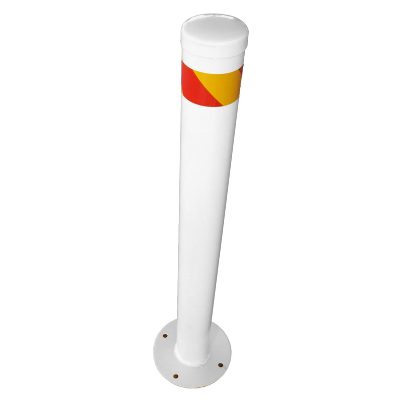 Maxisafe Surface Mount Steel Bollard - White - BSB792-WH