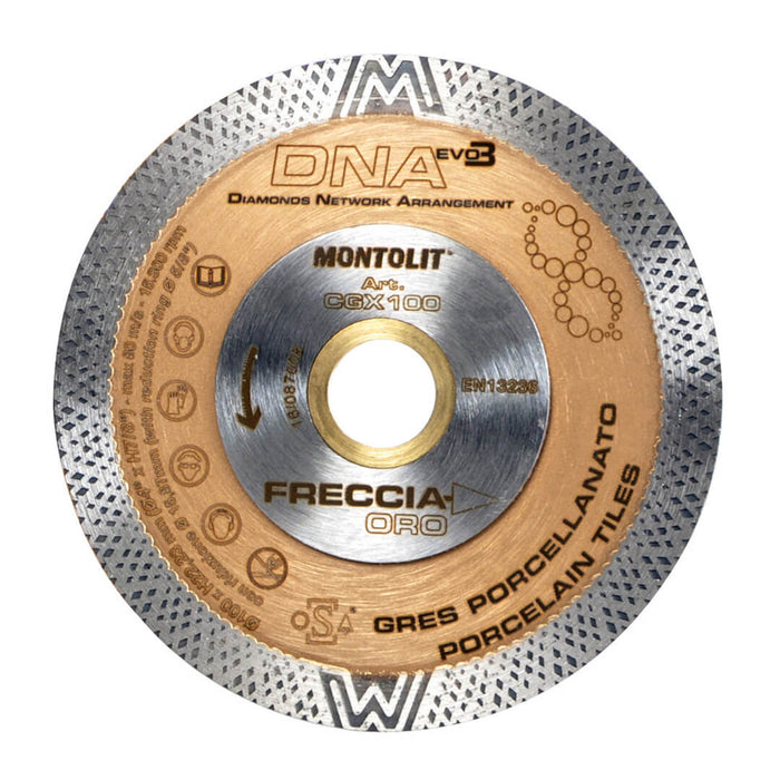 Montolit 4 Inch (100MM) CGX Gold Line DNA Freccia Oro Diamond Cutting Blade - CGX100