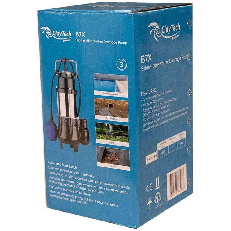 Claytech 7m Head 133 L/min Drainage Pump - CLA-B7X