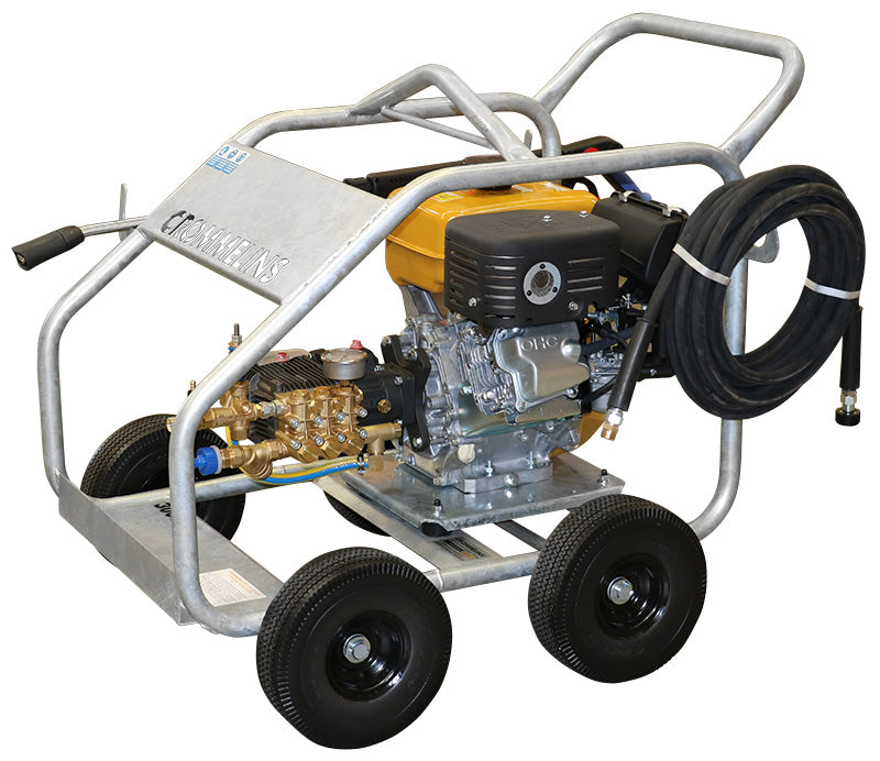Crommelins 3000psi Petrol CPC Pressure Cleaner — Galvanised Roll Frame