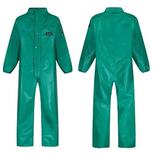 Maxisafe Chemmaster Green PVC Coverall with Collar
