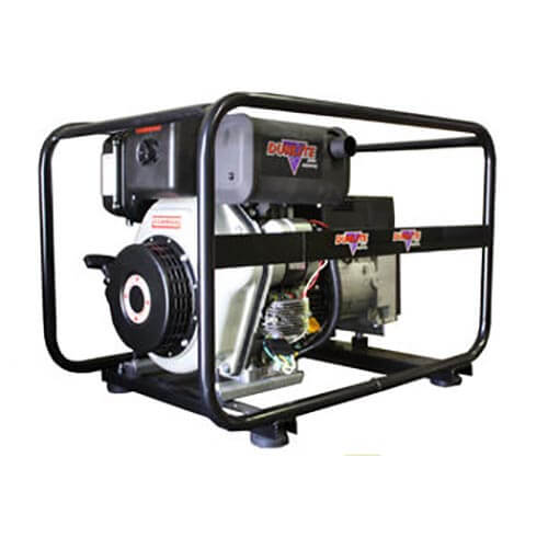 Dunlite Power Equipment 6.8 kVA Yanmar Powered 3-Phase Generator with Recoil & E-Start - DGUYD6.8E-3S-2