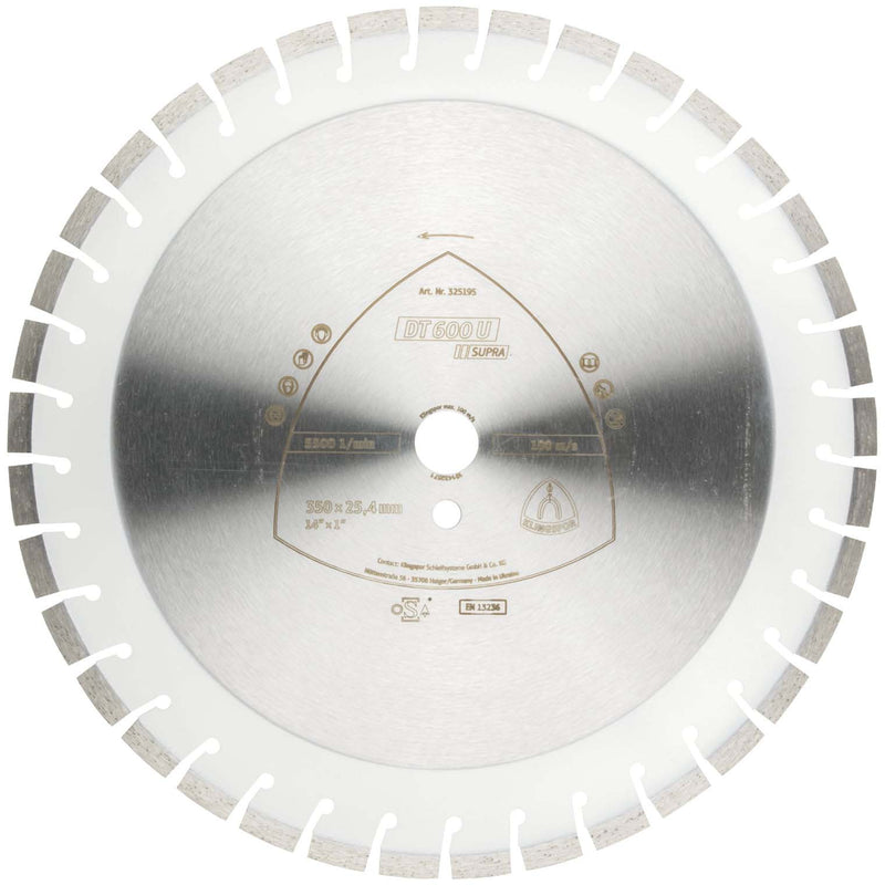 Klingspor Diamond Blade Segmented Edge Universal 4800 rpm 400x25mm 325198
