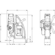 Euroboor Magnetic Drill - Variable Speed up to 100mm Diameter ECO.100S+/T - Betontools Australia