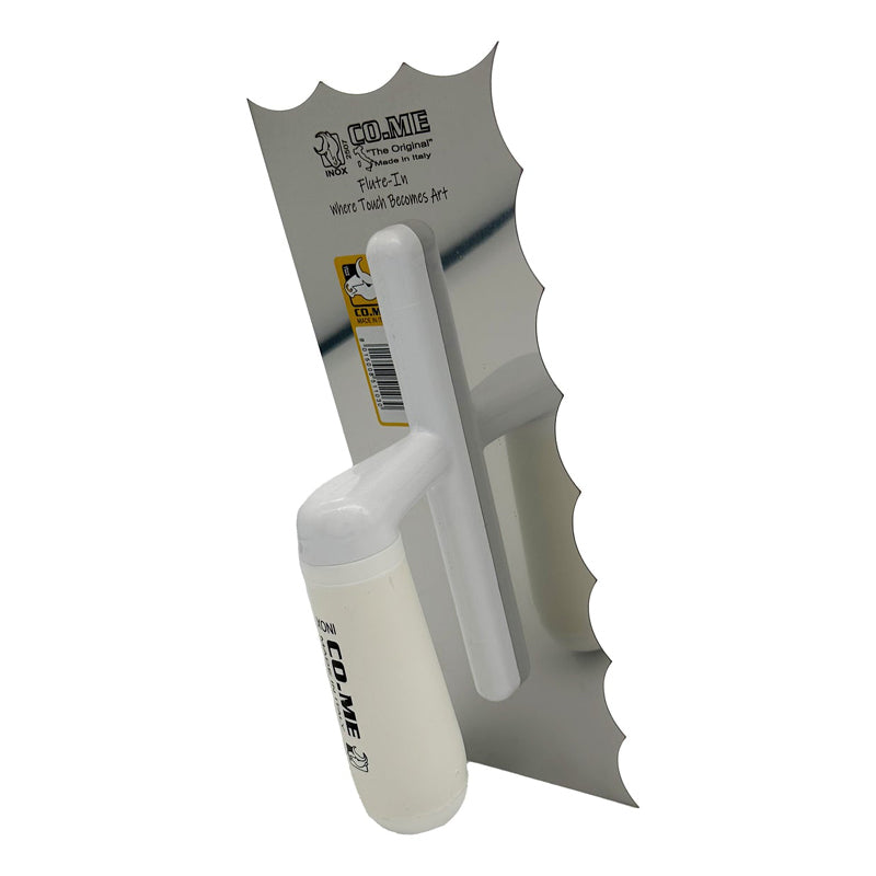 CO.ME 270 x 100 x 0.5mm Flute-In Texturing Trowel - FLUTEIN27
