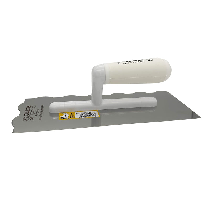CO.ME 280 x 110 x 0.5mm Flute-Out Texturing Trowel - FLUTEOUT28