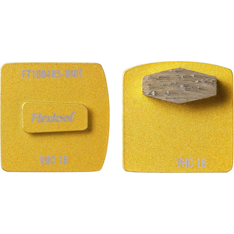 Flextool BladeTec Very Hard Concrete Diamond Segment Easy Lock Grinding Shoes - Gold - 3 Pack