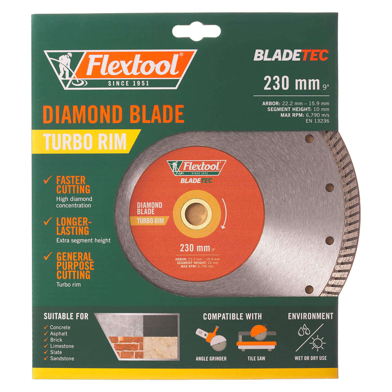 Flextool 230/9 Turbo Rim BladeTec Diamond Blade - FT102327-UNIT