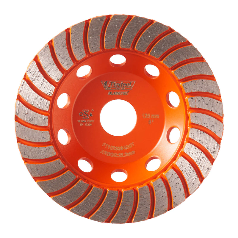 Flextool 125mm BladeTec Diamond Cup Wheel Turbo Segment (Course) - FT102336-UNIT
