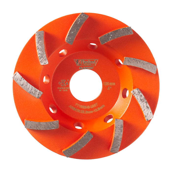 Flextool 100mm BladeTec Diamond Cup Wheel - Spiral Segment - FT102340-UNIT