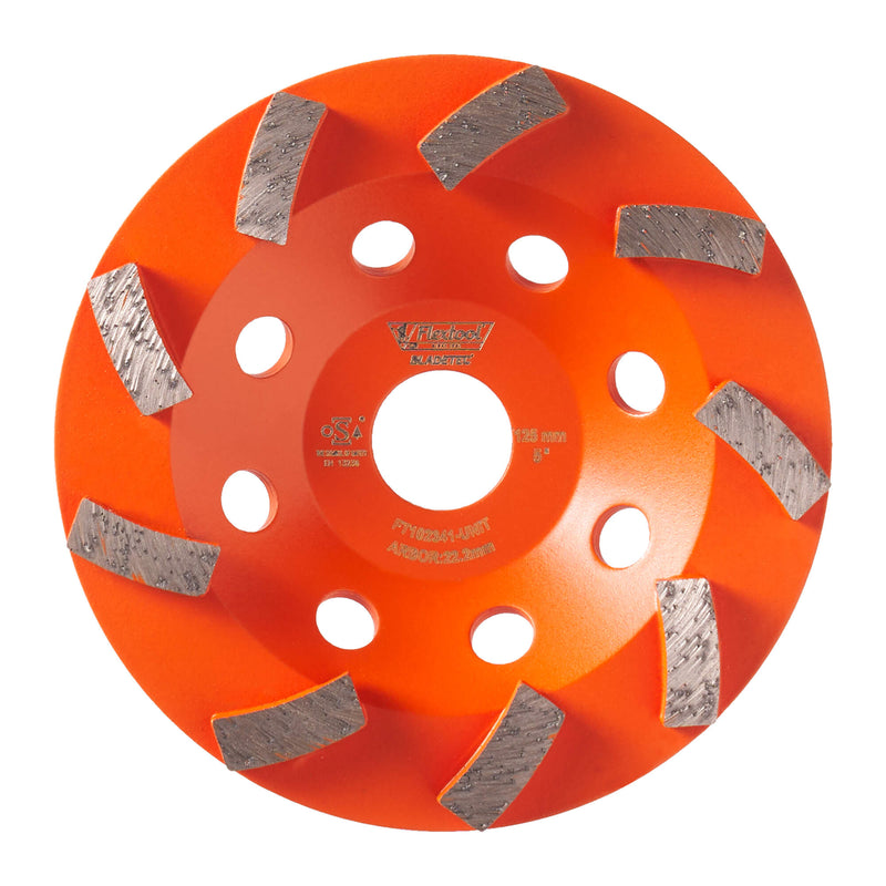 Flextool 125mm BladeTec Diamond Cup Wheel - Spiral Segment - FT102341-UNIT