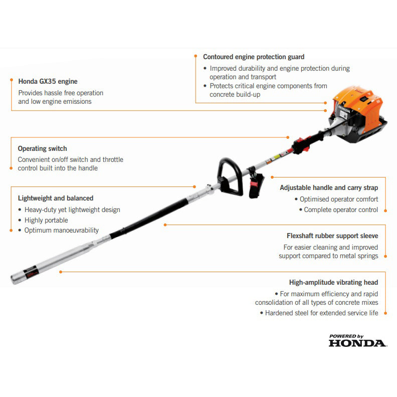 Flextool PortaVibe FVE44-2G With Engine Guard FT200036-UNIT