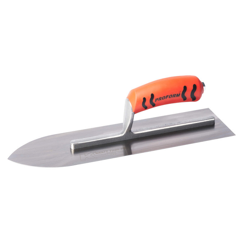 Kraft Tool Co Pointed Trowel Carbon Steel 455mm x 115mm - ProForm Handle - FT4K0010-UNIT - CF703PF